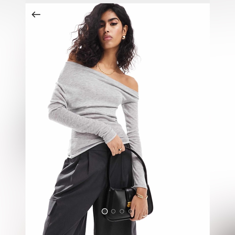 Pull and Bear asymmetric long sleeve top
